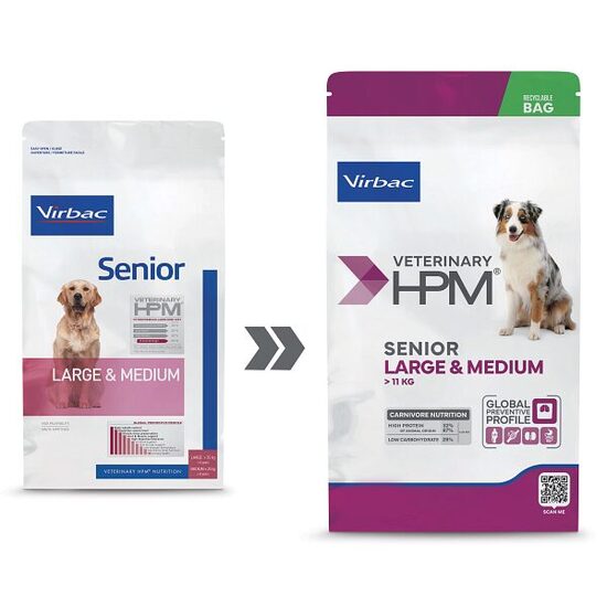VIRBAC HPM Dog Senior Large & Medium Breed 7kg